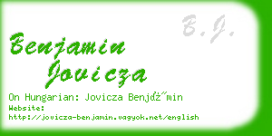 benjamin jovicza business card